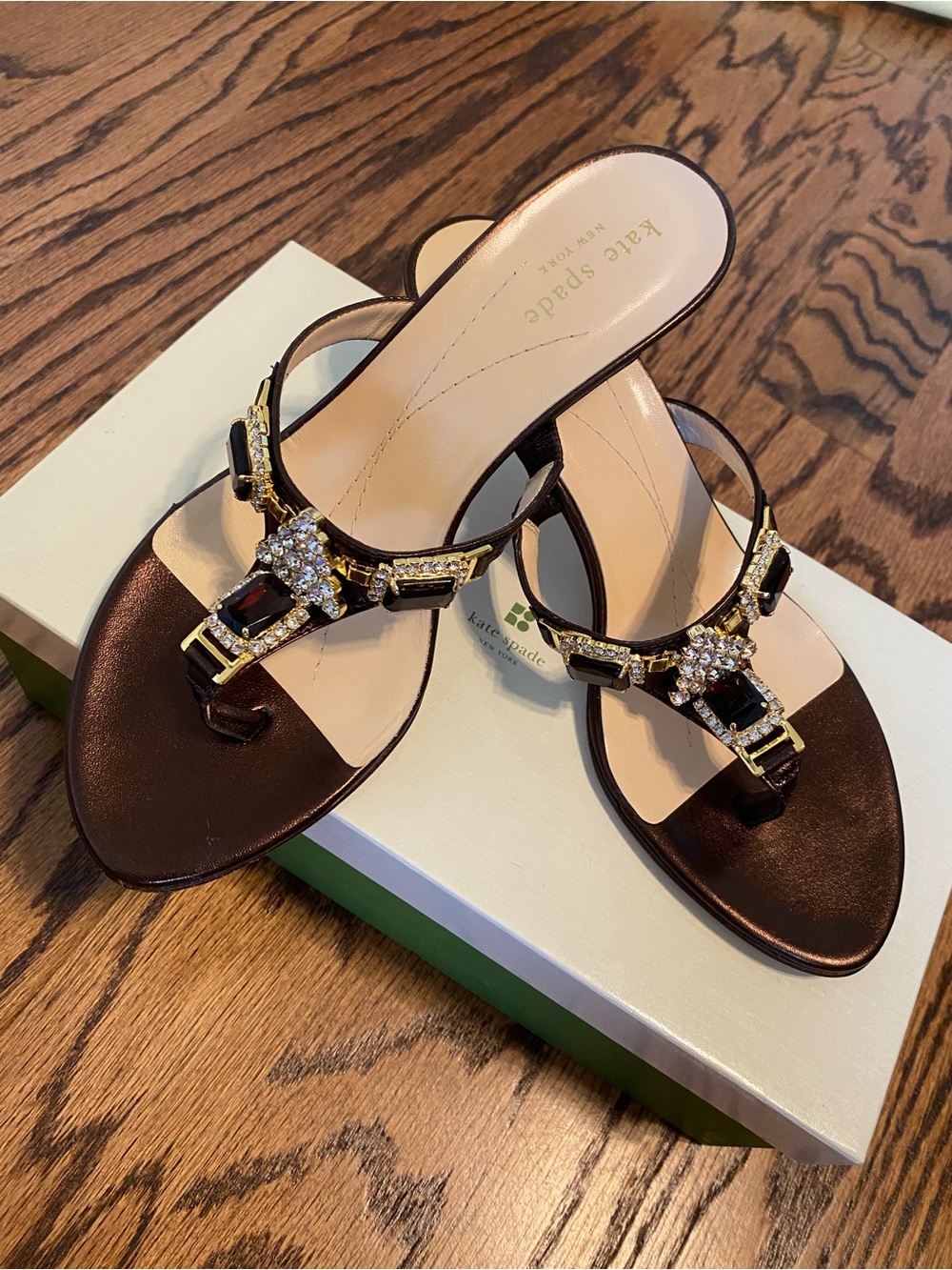 kate spade Metallic Brown Low Heel Mule